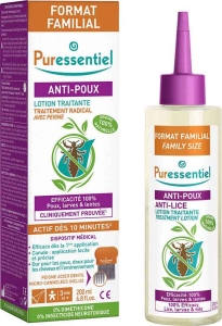 PURESSENTIEL Anti-Läuse Lotion mit Kamm, 200 ml