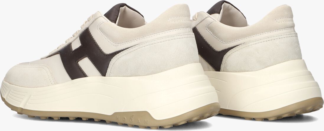 beige hogan lage sneakers h669 allacciato h