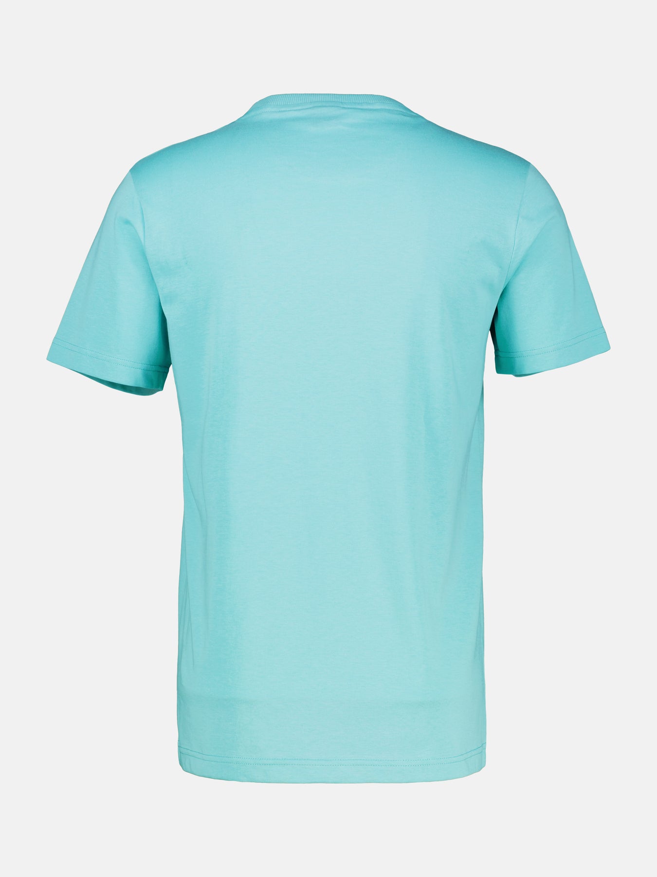 Unifarbenes T-Shirt mit Brustprint für Herren in Großen Größen