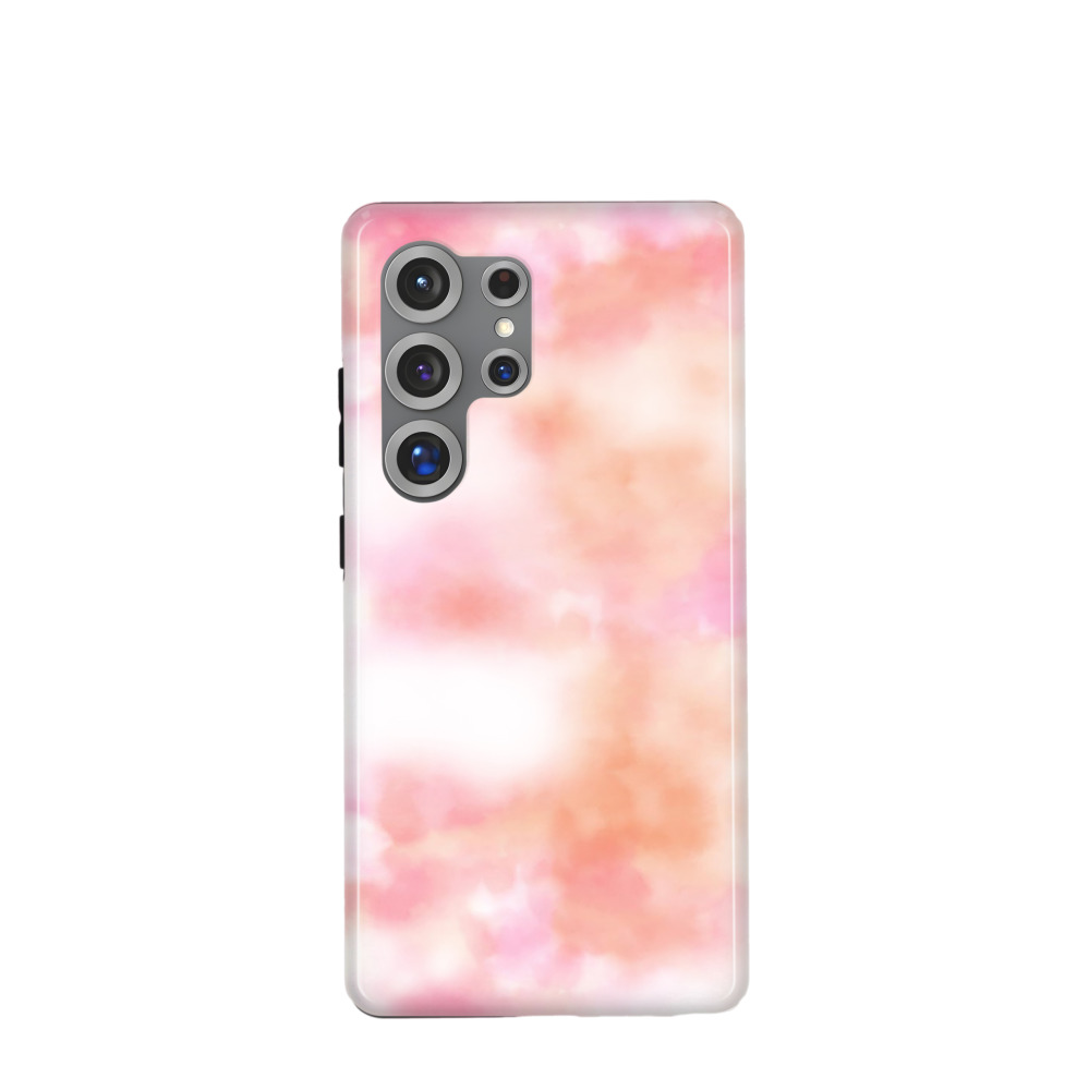 Samsung Galaxy S25 Ultra Hybrid (Kunststoff / Gummi) Hülle Wolkentanz - Pink