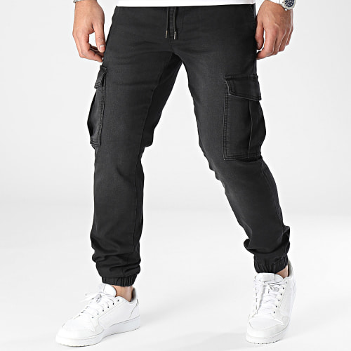 Pantalon Cargo Jean Weft Noir
