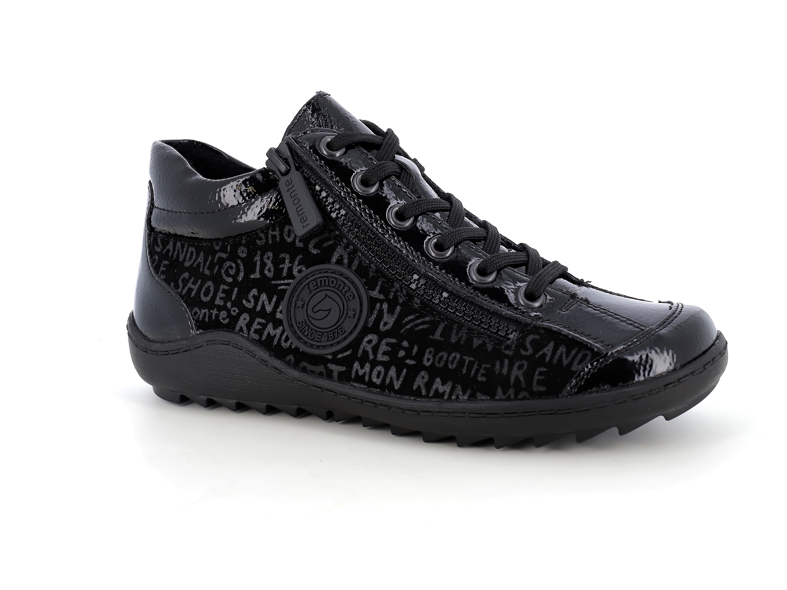 Remonte-R1477 Matières combinées V.Noir