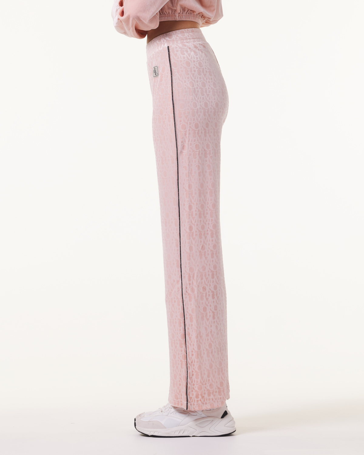 Bumpro Logomania Velour Pants Pink Evening