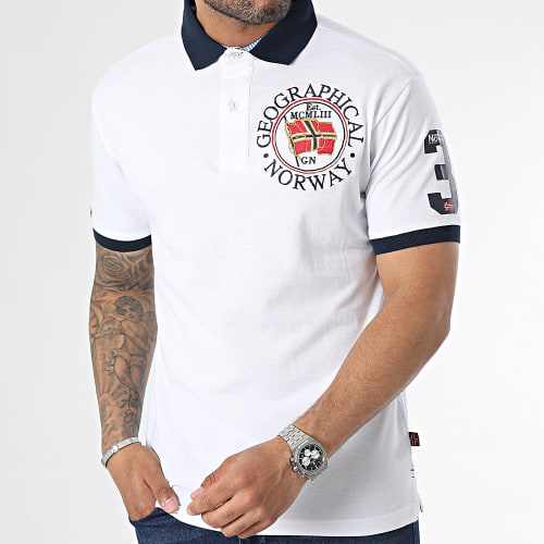 Polo Manches Courtes Blanc