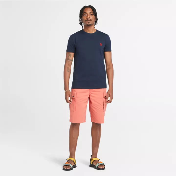 T-shirt coupe slim Dunstan River pour homme en bleu marine