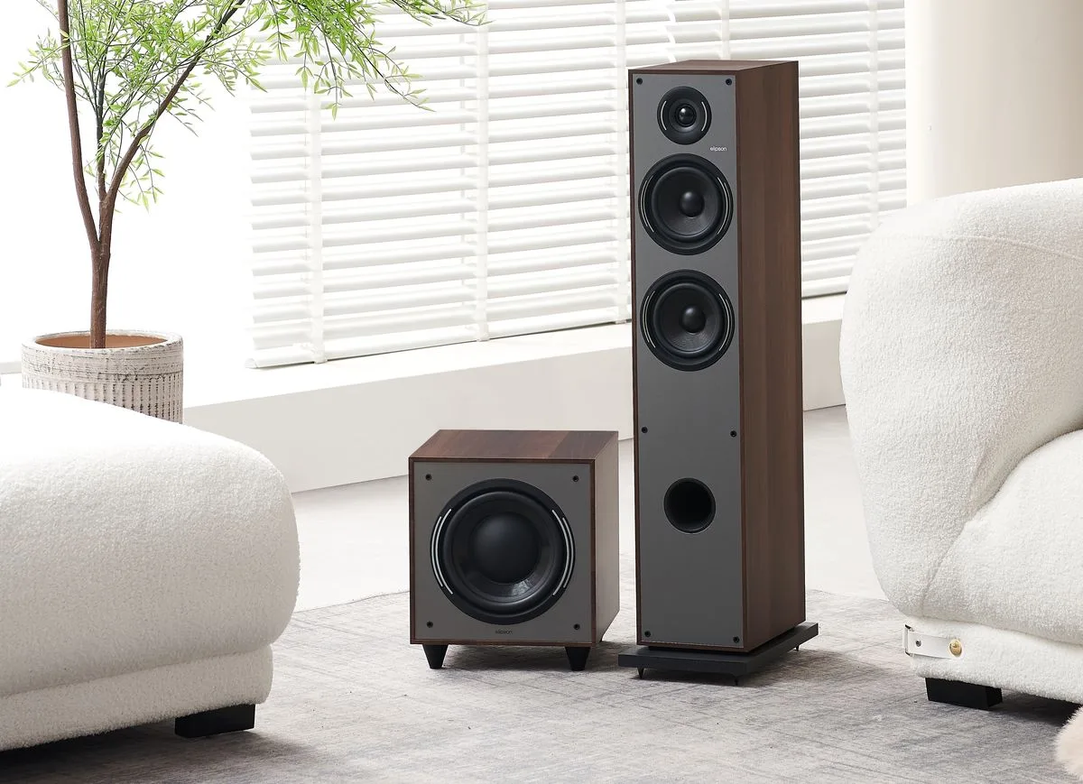 Elipson Horus 8S Noyer et gris Caissons de basses