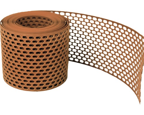 PROTEKTOR vogelwerings- en ventilatierooster met ovale perforatie, PVC rood, 5 m x 100 mm