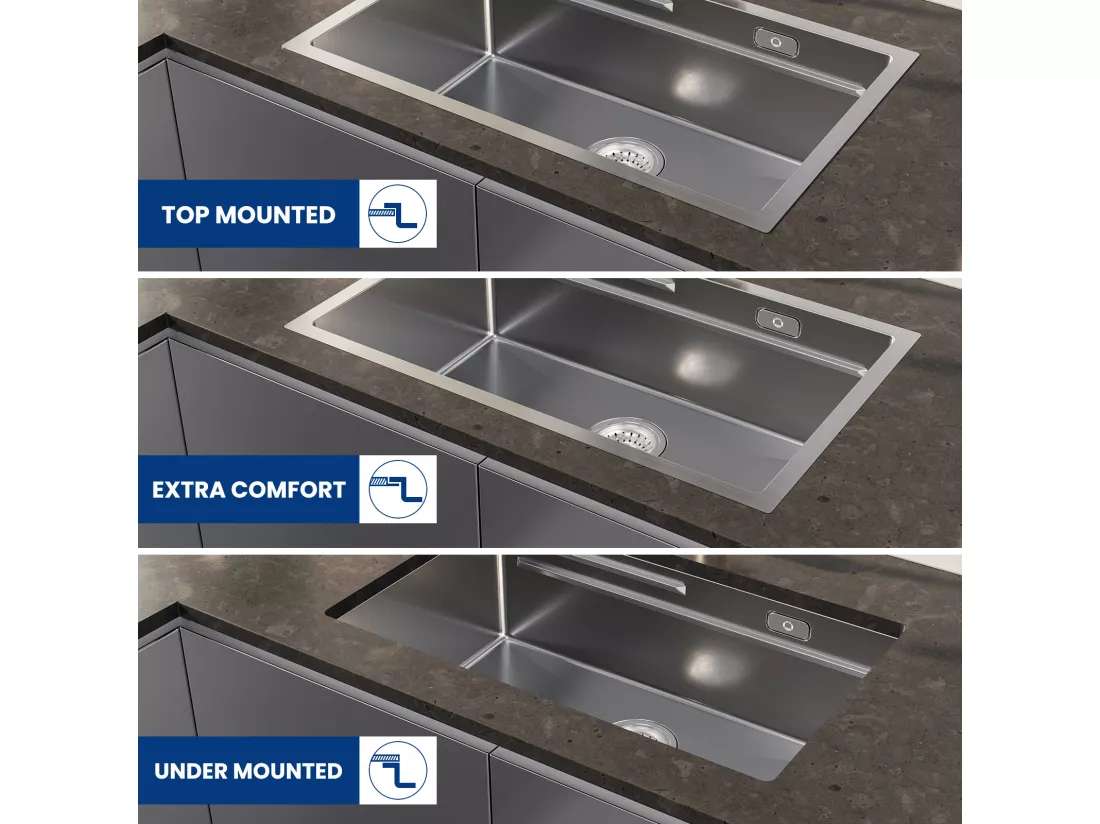 Évier Cuisine 1 Bac 70×44×21CM Évier Inox Brossé avec Egouttoir et Vasque + Robinet de Cuisine à eau Froide,Brossé