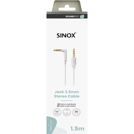 Sinox PRO mini jack kabel med vinkelstik 1,5 meter