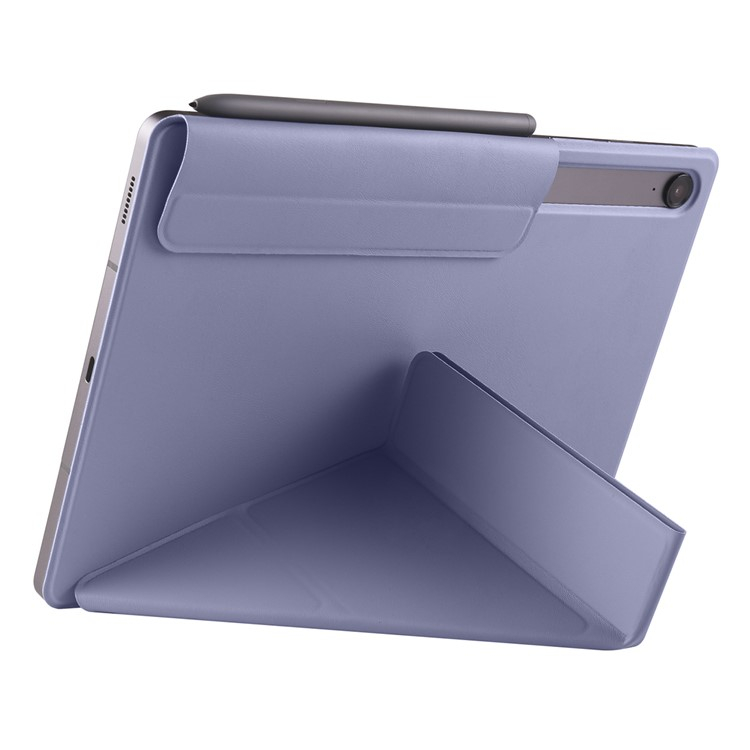 Samsung Galaxy Tab S10 Lite / S10 FE / Tab S9 FE / Tab S9 Smart Cover Leder Tasche Schutzhülle Magnetcover Origami Flip Case - Lila