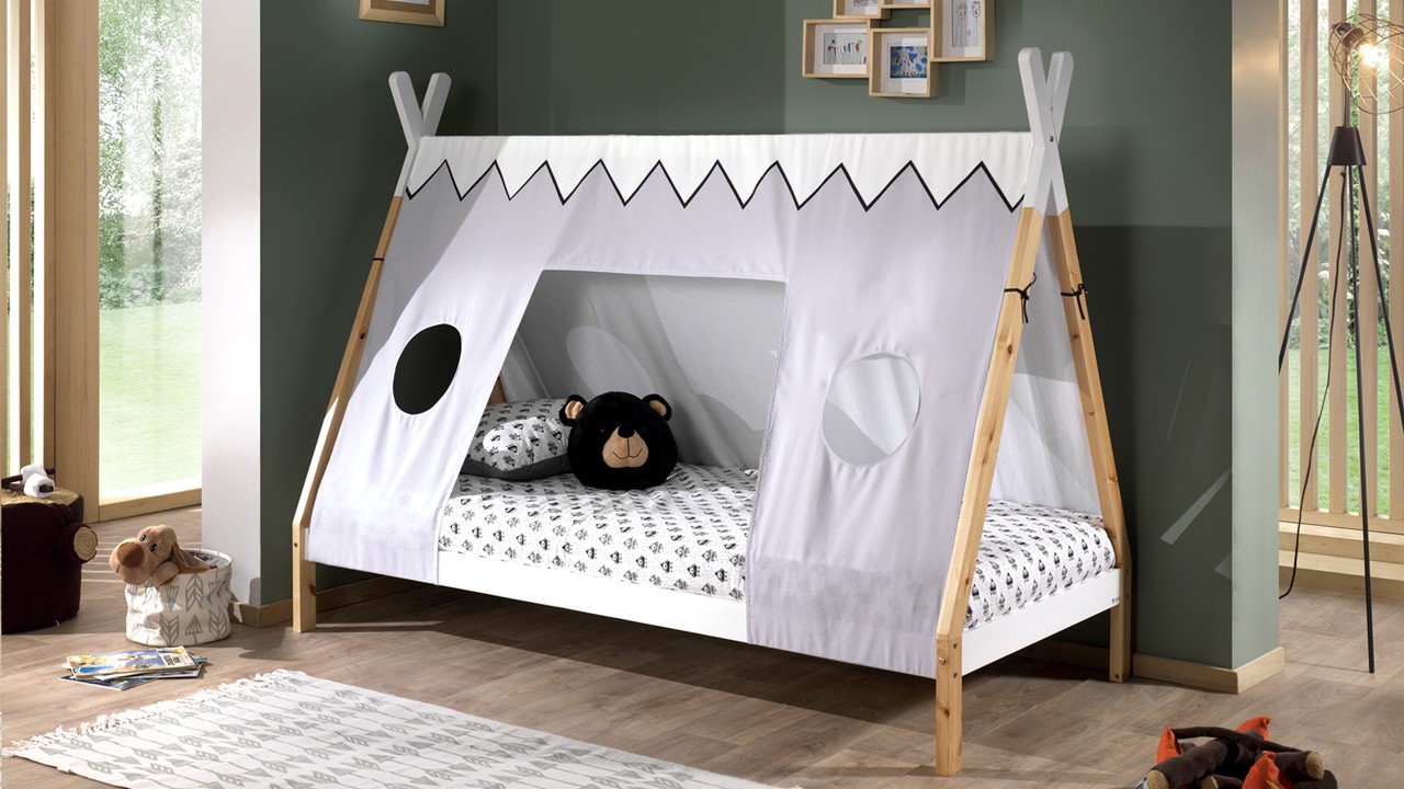 Textielset voor bed Tipi beige