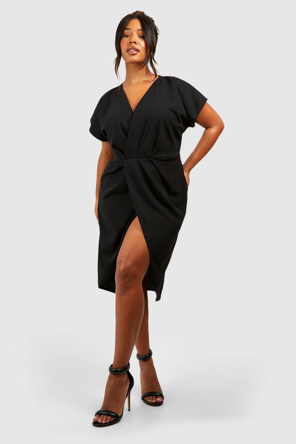 boohoo Plus Robe Midi Portefeuille