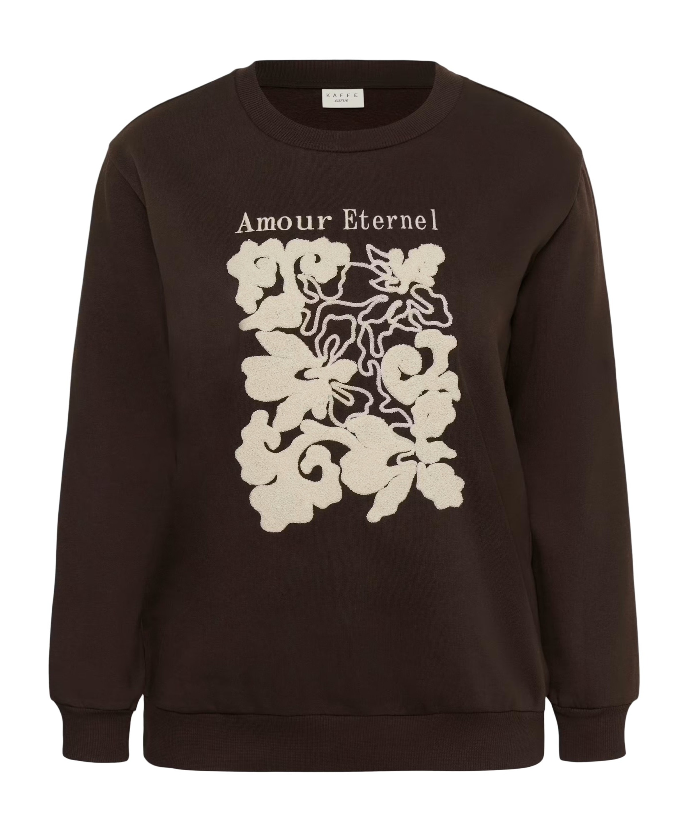 KAFFE Curve Dames sweater bruin