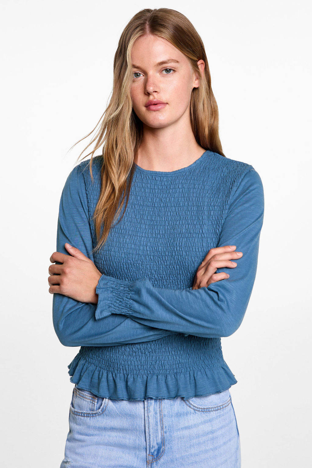MANGO TEEN top middenblauw