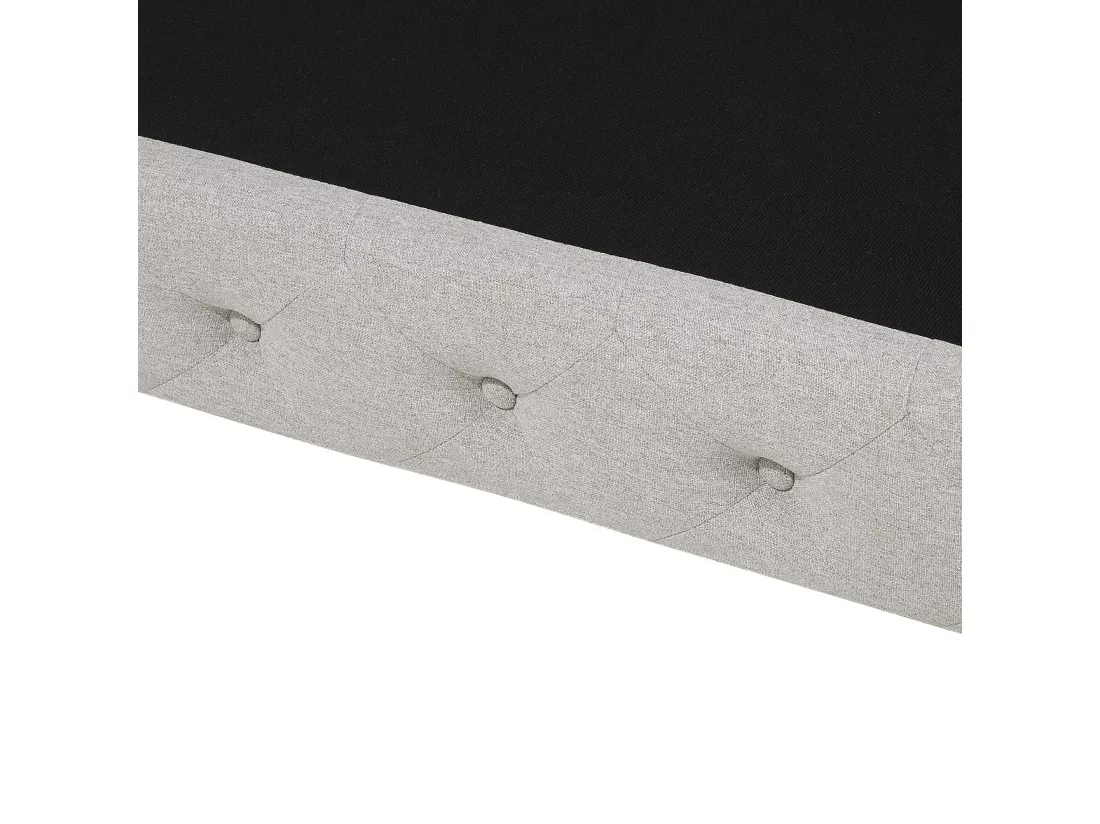 Canapé Chesterfield 2 places en tissu beige VISSLAND
