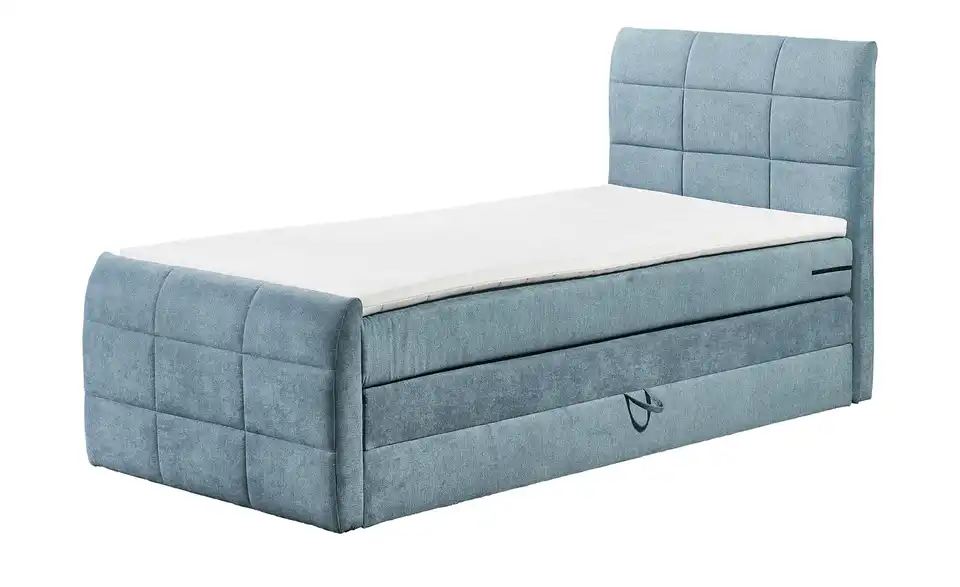 Boxspringbett Kuba 3 Denimblau 120 cm