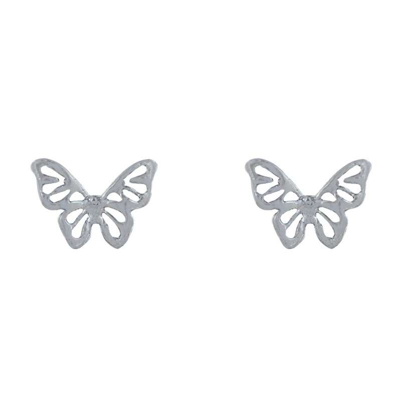 Boucles d'Oreilles Argent Papillon des Iles Ajouré