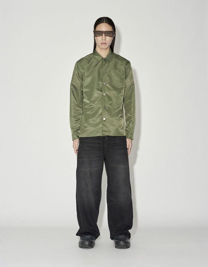Han kjøbenhavn Nylon Camp Collar Shirt Army green
