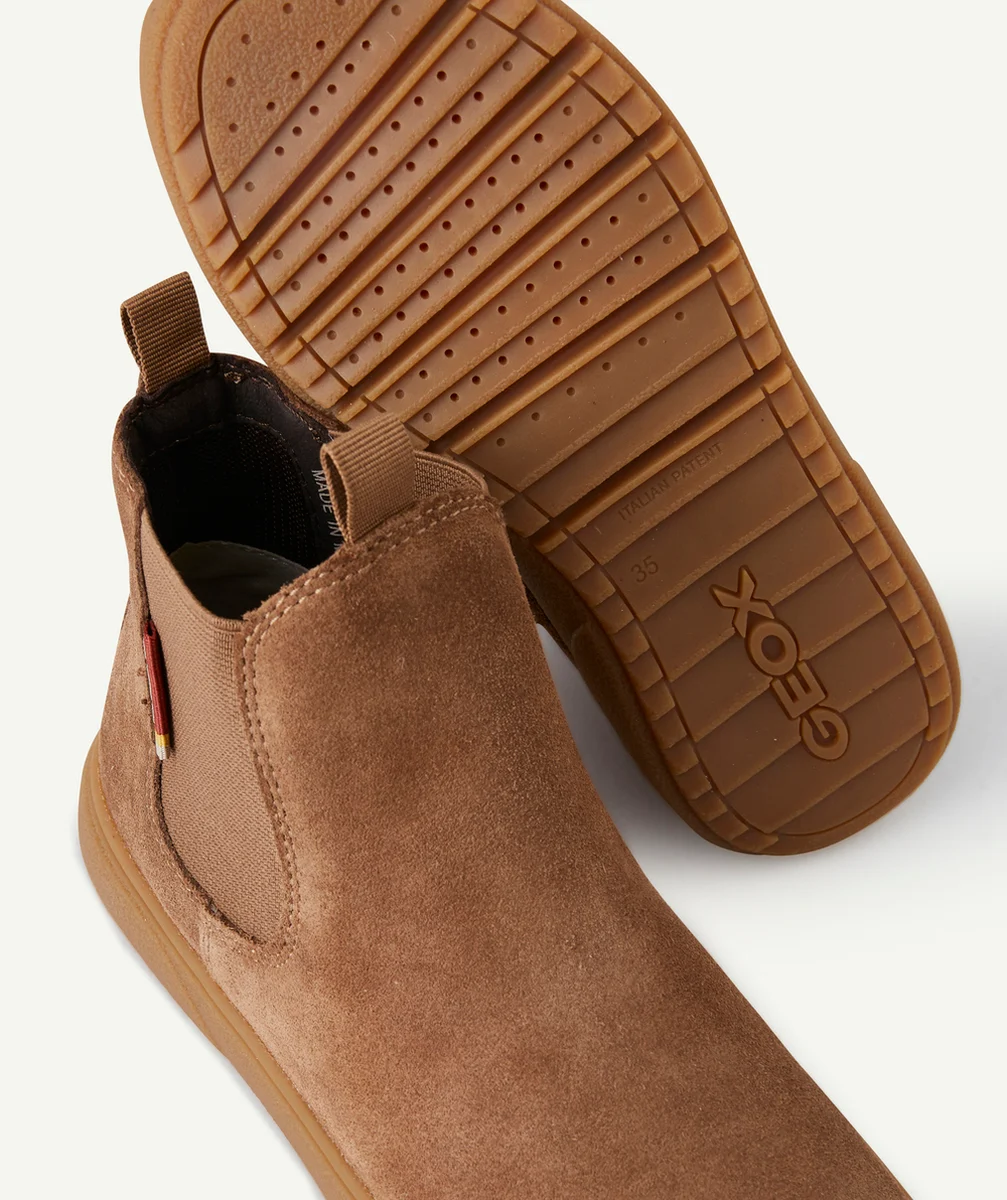 GEOXBOTTINES GARÇON THELEVEN EN CUIR MARRON