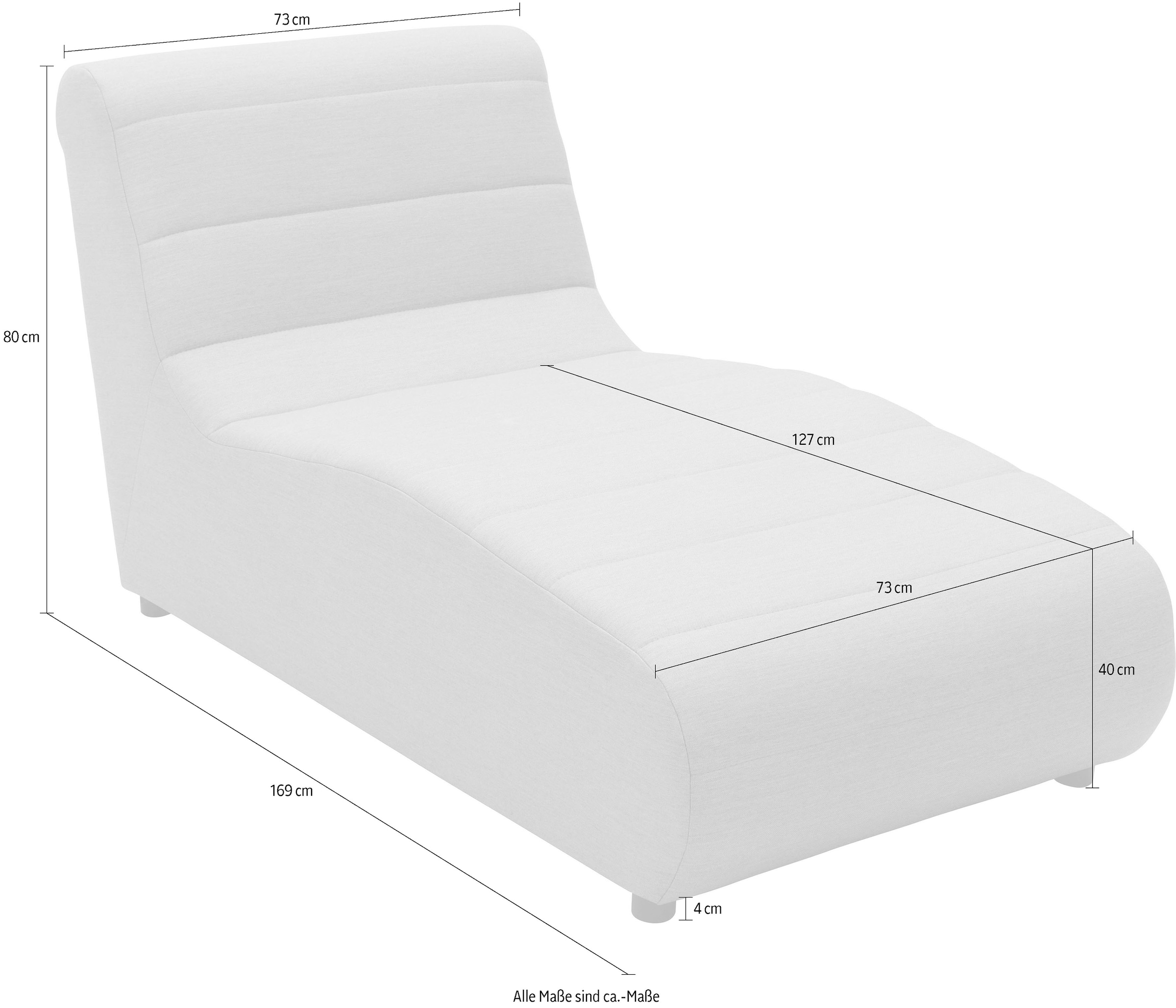 DOMO collection Relaxliege »Soleil, pflegeleichter und wetterfester Bezug« Outdoor, besonderes Design und Formgebung, individuell erweiterbar