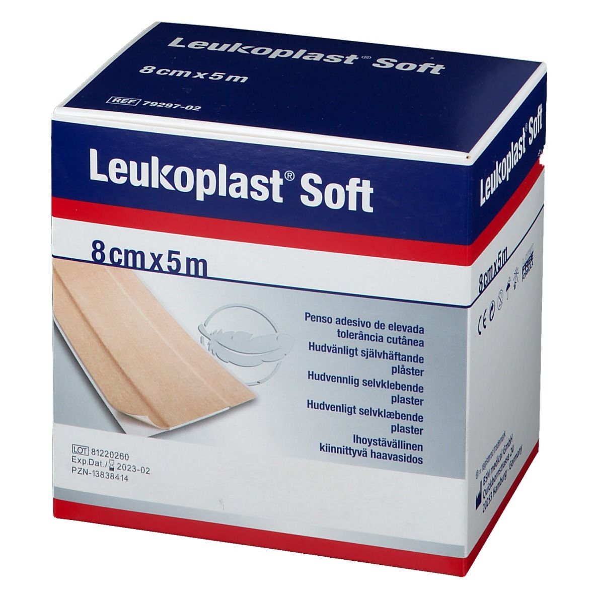 Leukoplast® Soft Pflaster 8 cm x 5 m Rolle