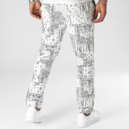 Pantalon Cargo Blanc Bandana