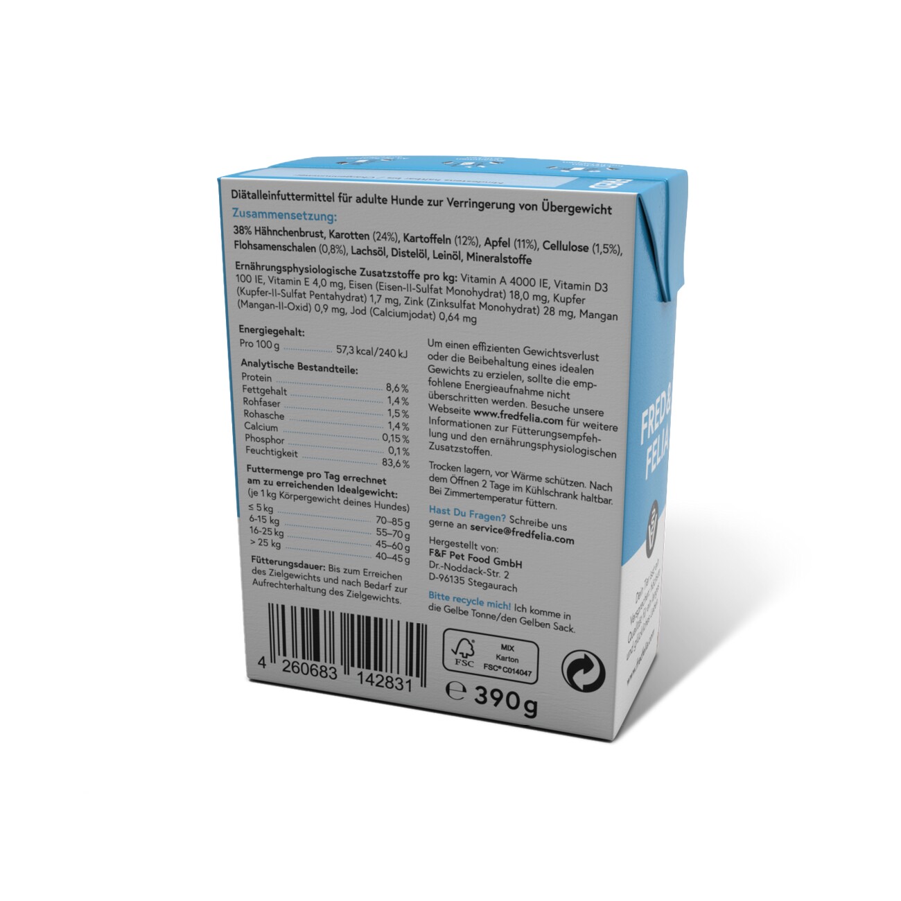 Fred & Felia FRED VET Adipositas (10x390g)