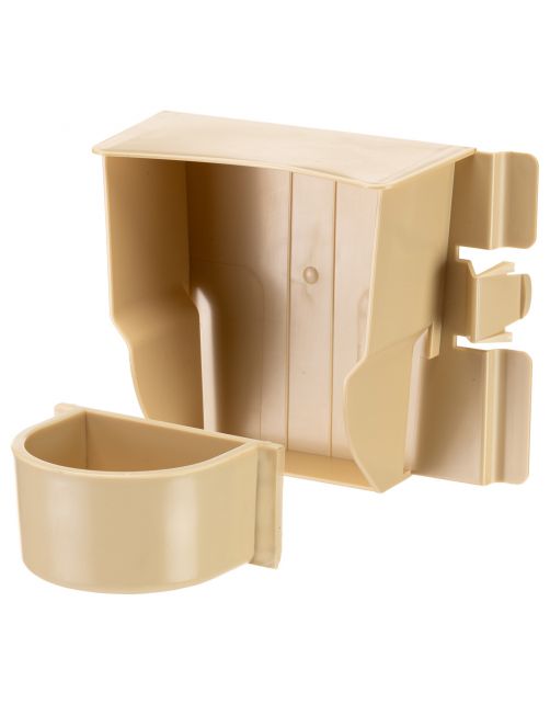 Ferplast Voerbak Brava 4 - Vogel - Voerbak- Drinkbak - 16.5x9.5x14 cm Assorti