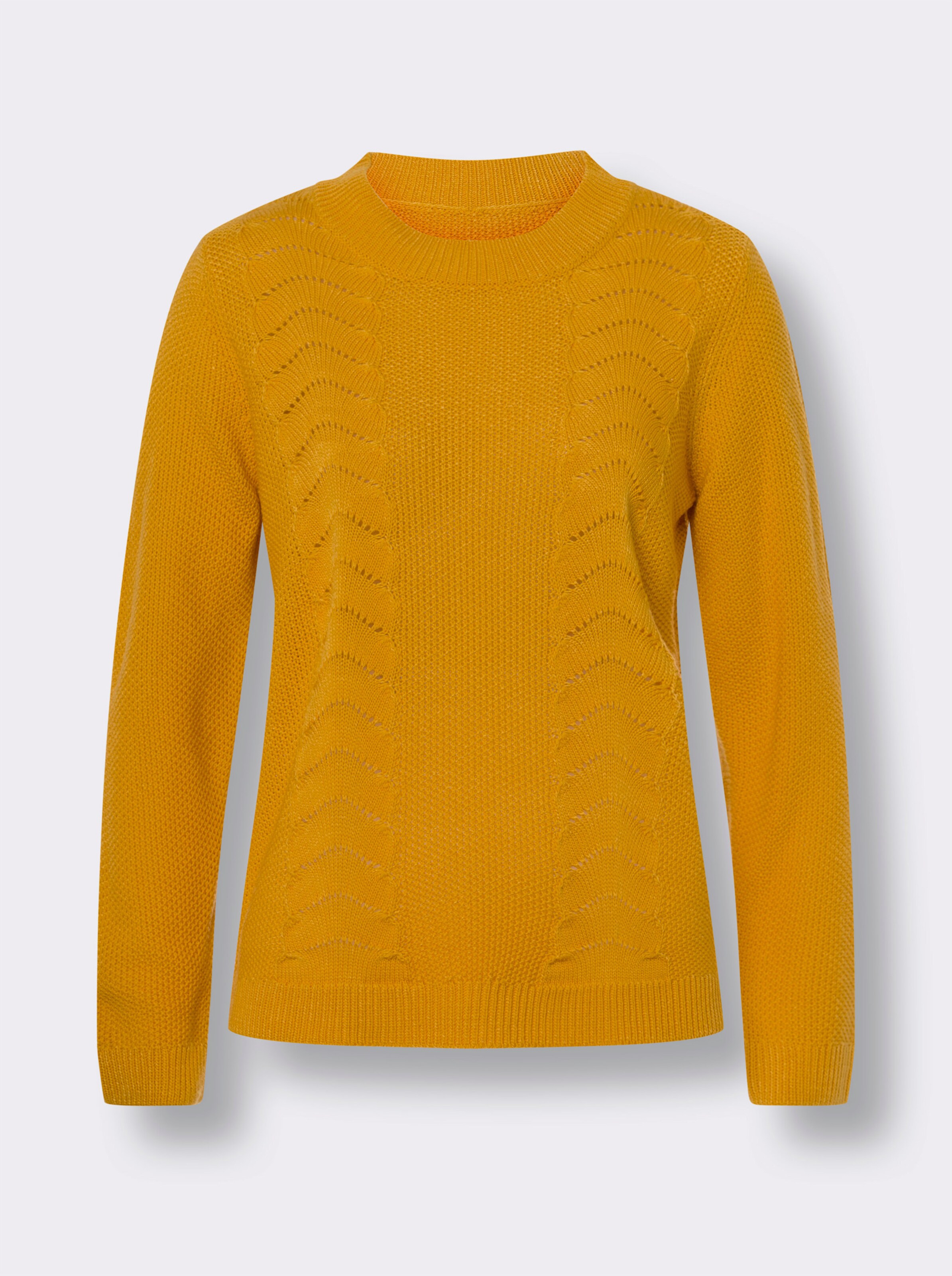 Langarm-Pullover mit Strickmuster