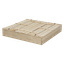 Sandkasse med benk 120x120x20 cm