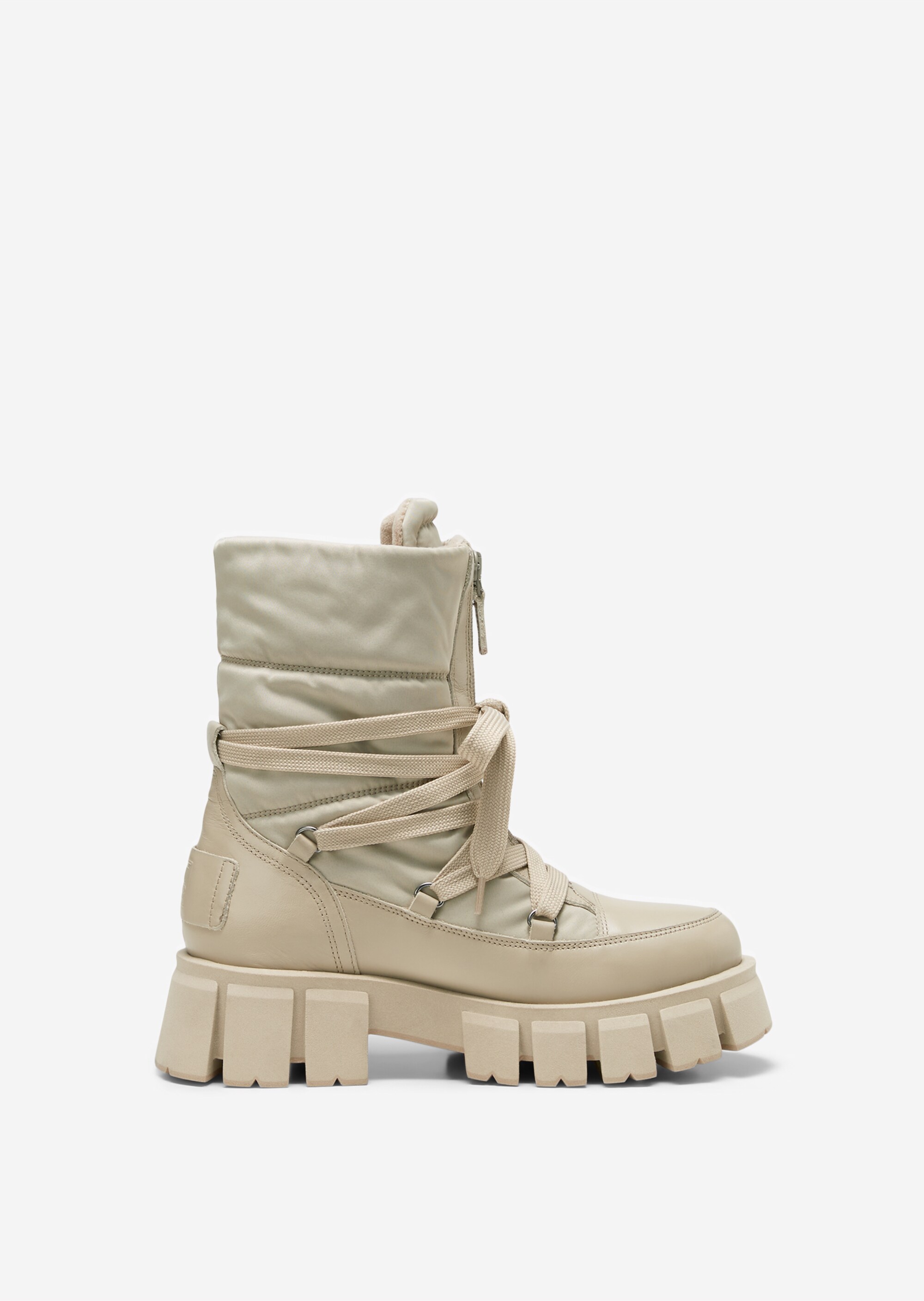 Zipper-Stiefel mit flauschigem Warmfutter