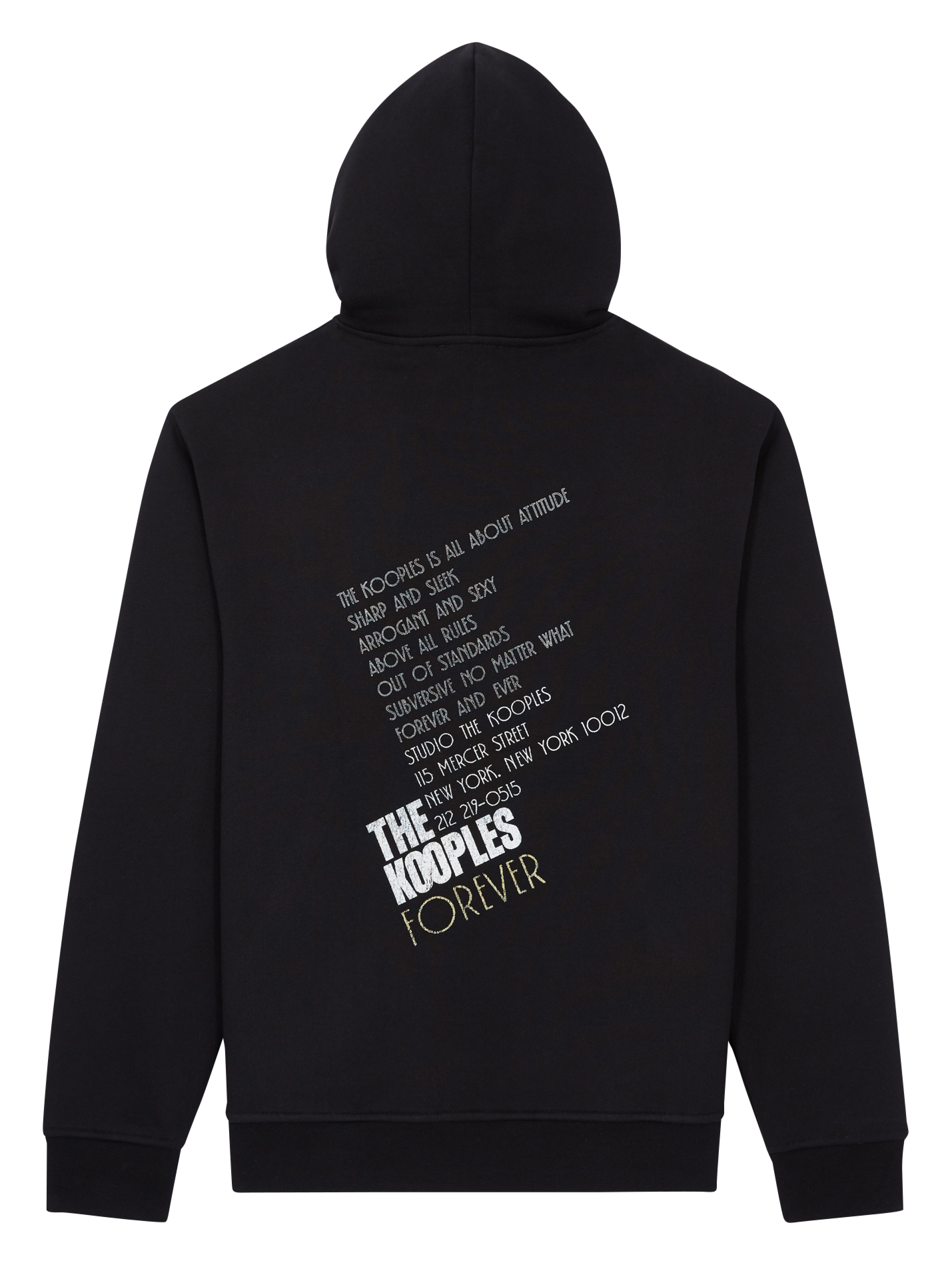 Sweat à capuche en coton imprimé | Noir