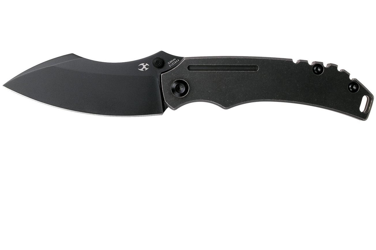 Kansept Pelican EDC K1018A4 Sheepsfoot, Black Titanium, Kmaxrom design