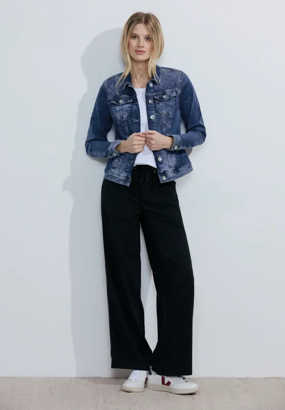 Blaue Jeansjacke - mid blue used wash