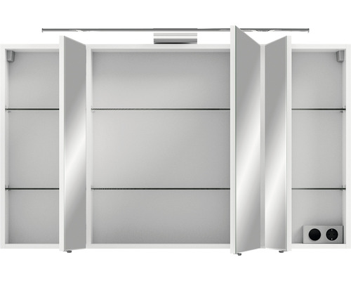 Spiegelkast serie 6005 Sprint 120 x 17 x 73 cm wit 3-deurs LED IP 20