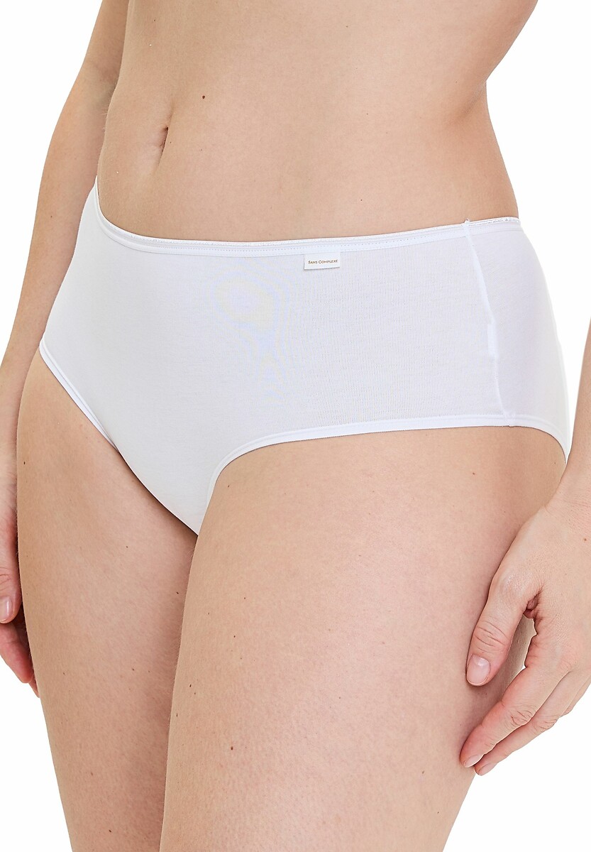 SANS COMPLEXE<br>Conjunto de 3 calcinhas de cintura alta Simplement em algodão orgânico