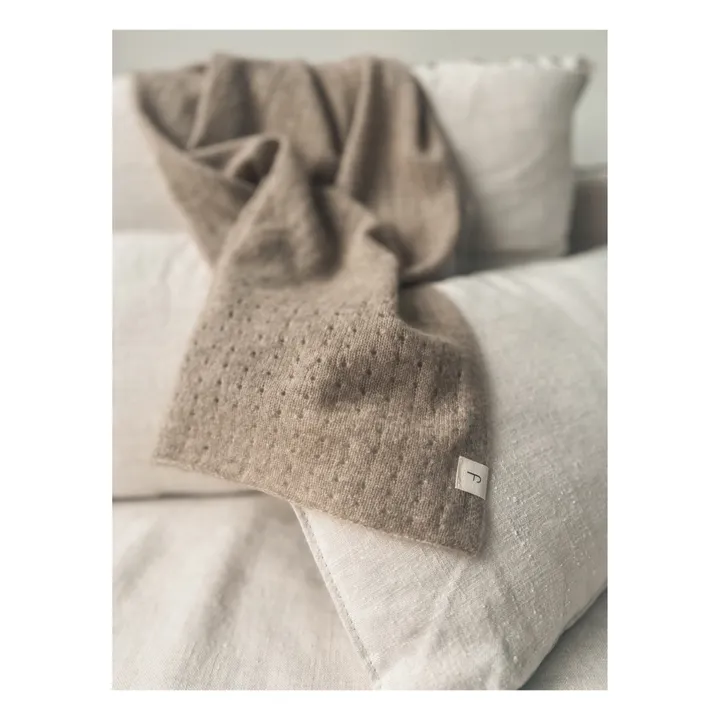 My Little Freckle Couverture Pointelle Cachemire Bio | Camel
