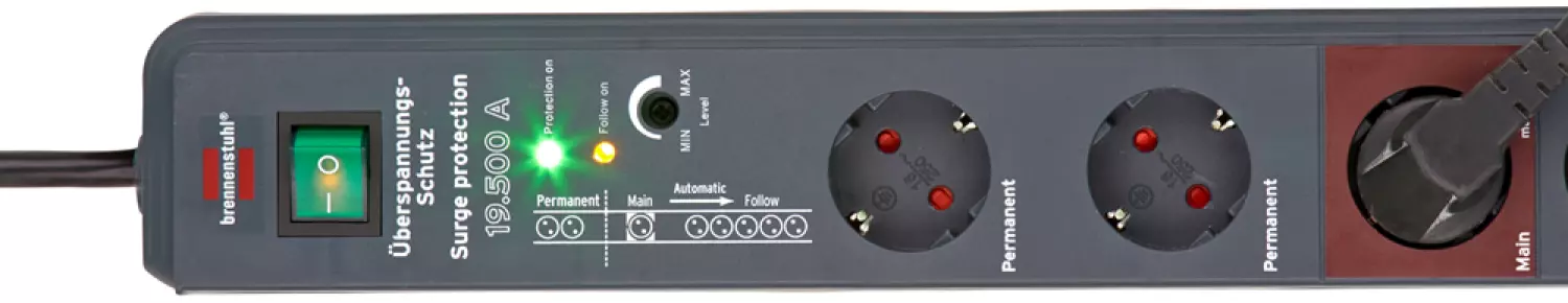 Brennenstuhl 1159490936 Stekkerdoos overspanningsbeveiliger - 16A - 3m