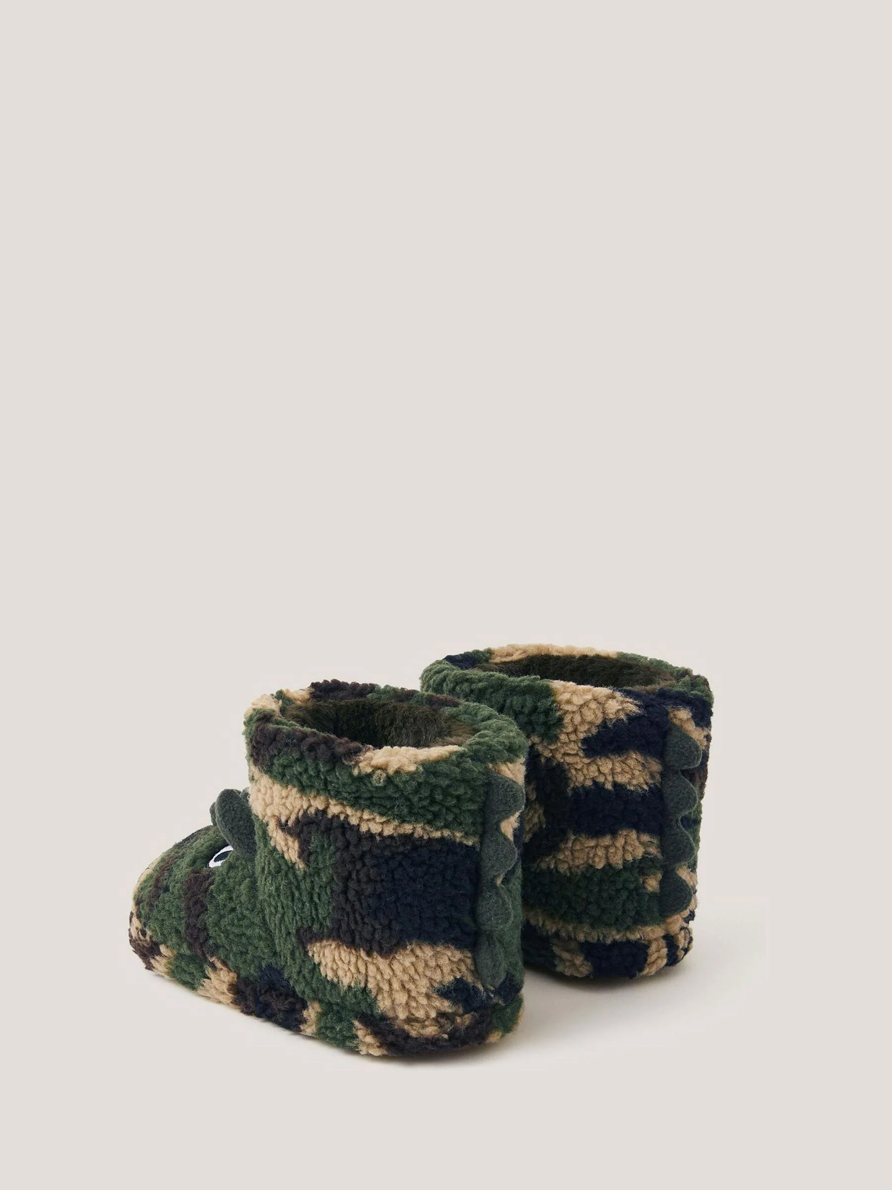 Monsoon Dinosaur Camo Slipper Boots