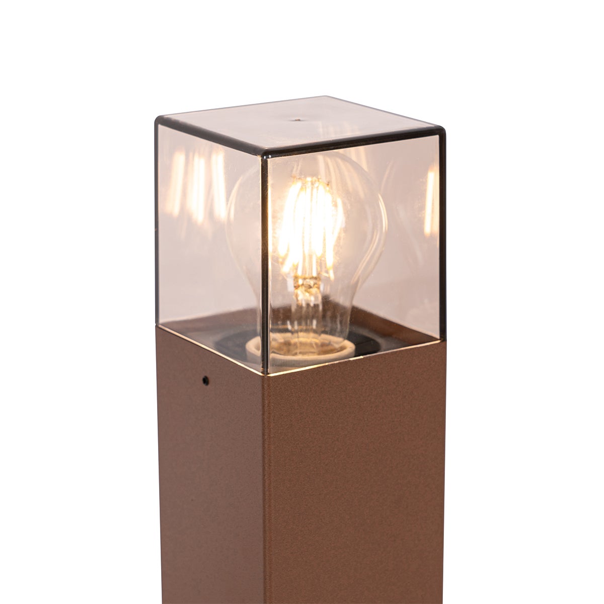 Industriële buitenvloerlamp, roestbruin, 30 cm, IP44 – Denemarken