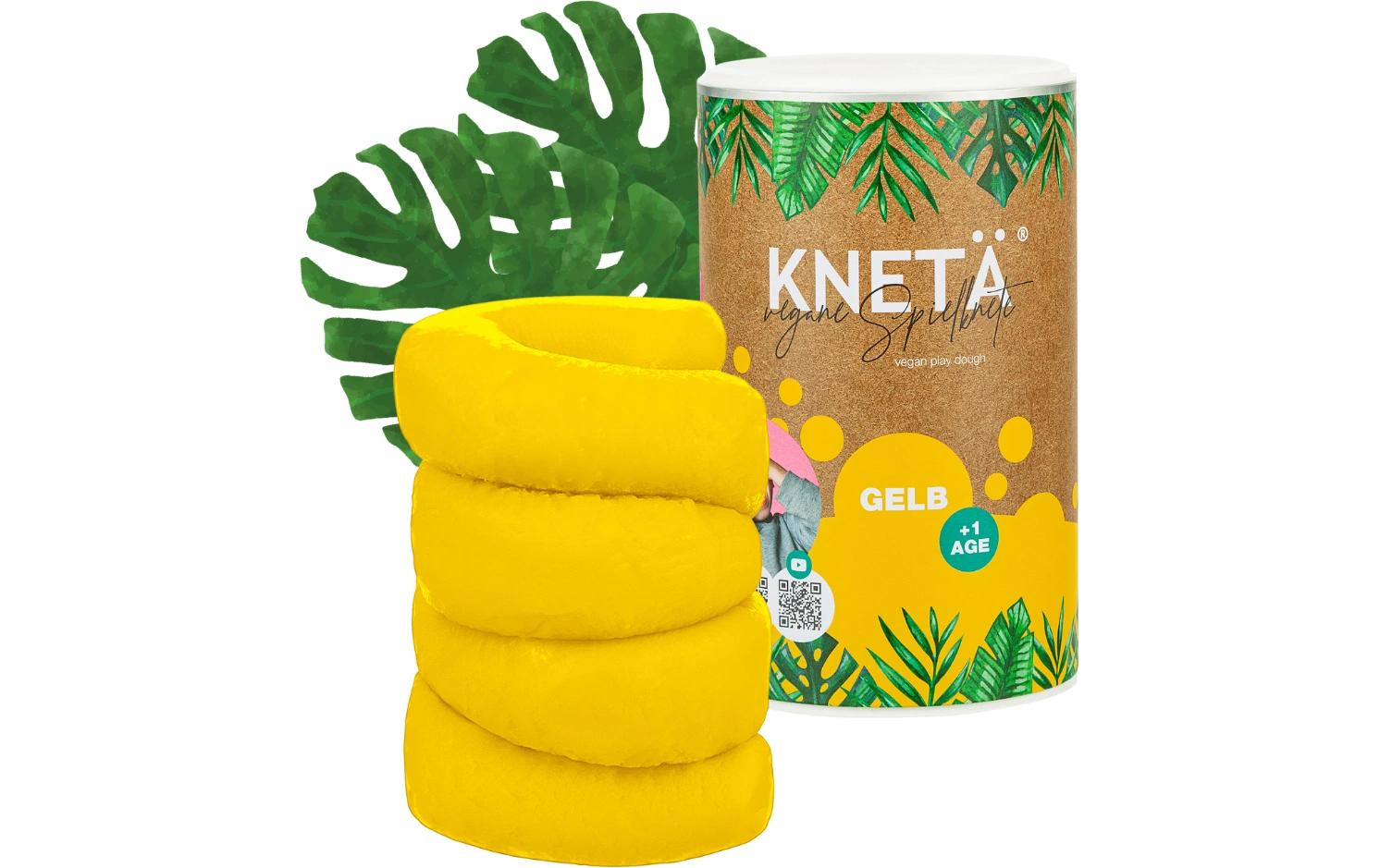 Knetmasse XXL Papierdose 1 kg GelbVegane Knete in einer Dose