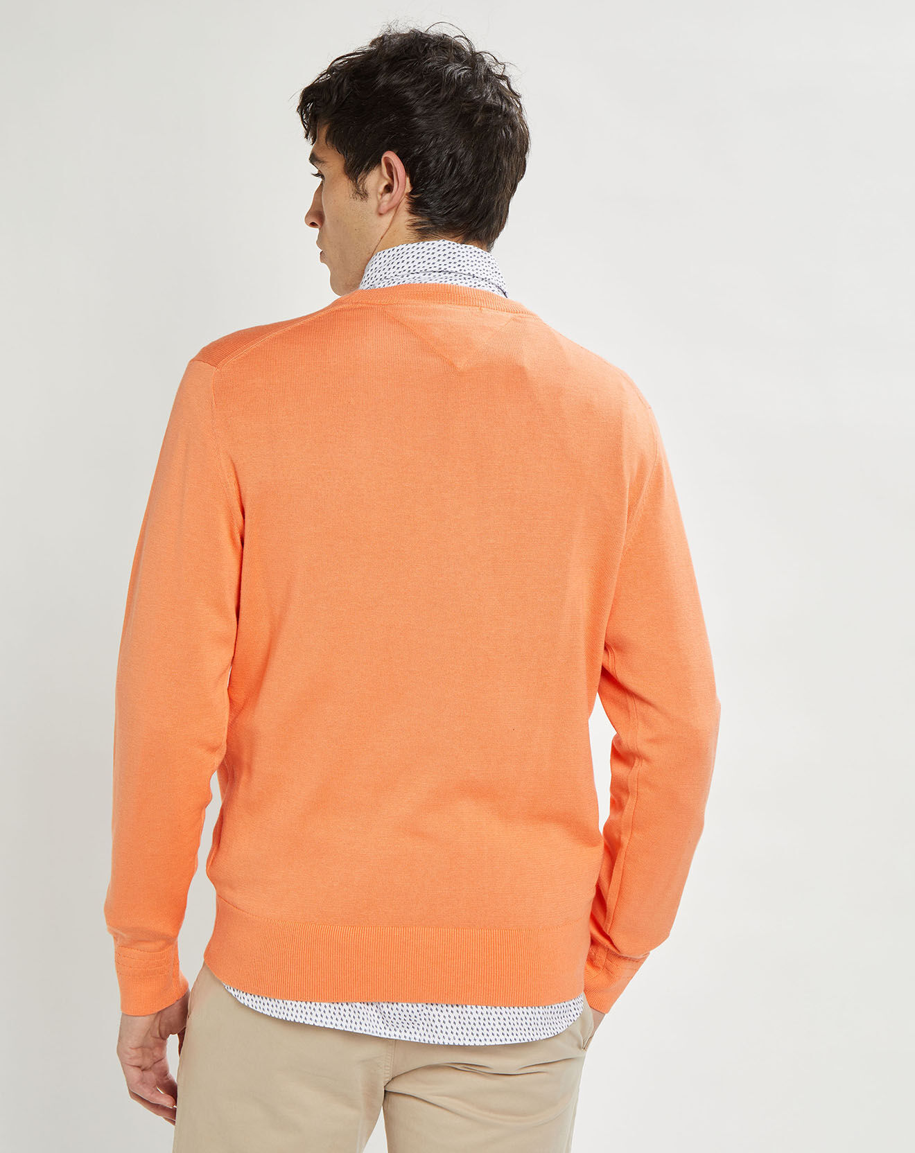 Tommy Hilfiger Pull en Coton Bio & Soie orange