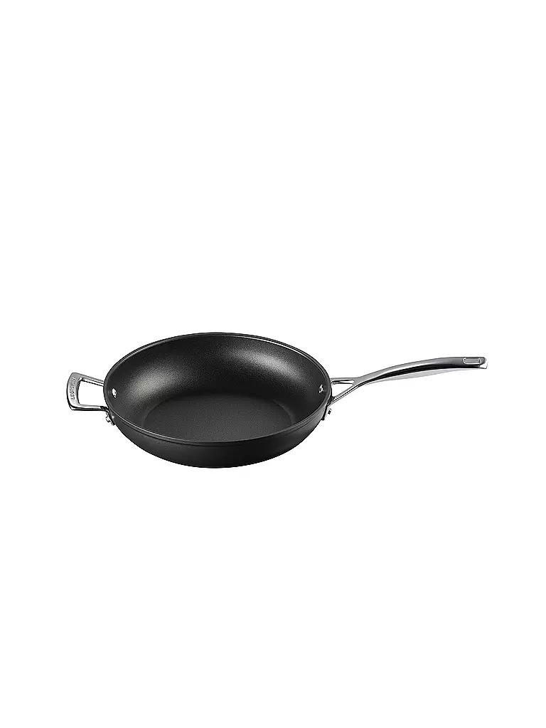 LE CREUSET Aluminium-Antihaft hohe Pfanne mit Gegengriff 28cm schwarz