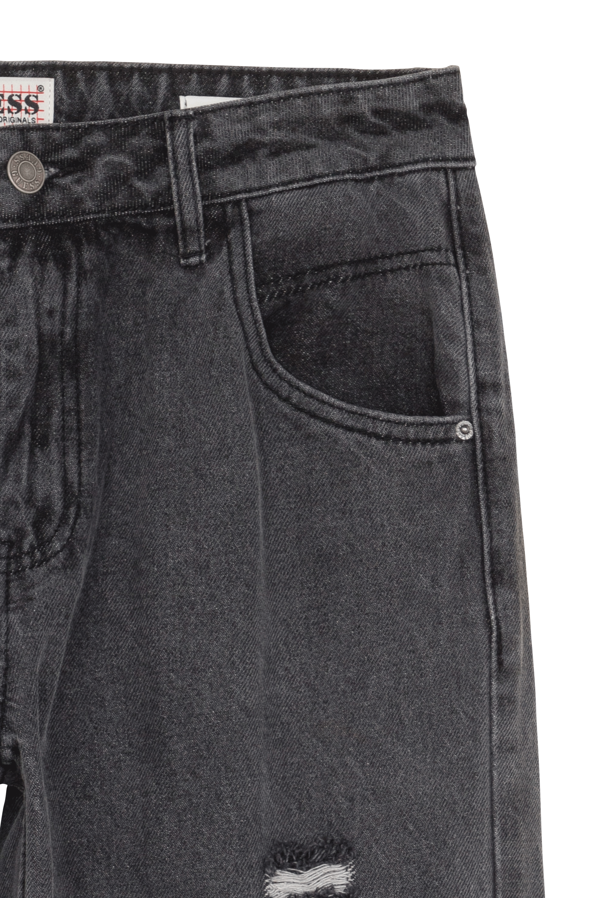 GUESS ORIGINALS Jean GO KIT CARGO DISTRESS F Noir