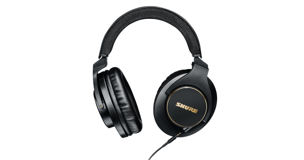 SHURESRH840A Professionele studio-koptelefoon over-ear hoofdtelefoon  (Zwart/goud)