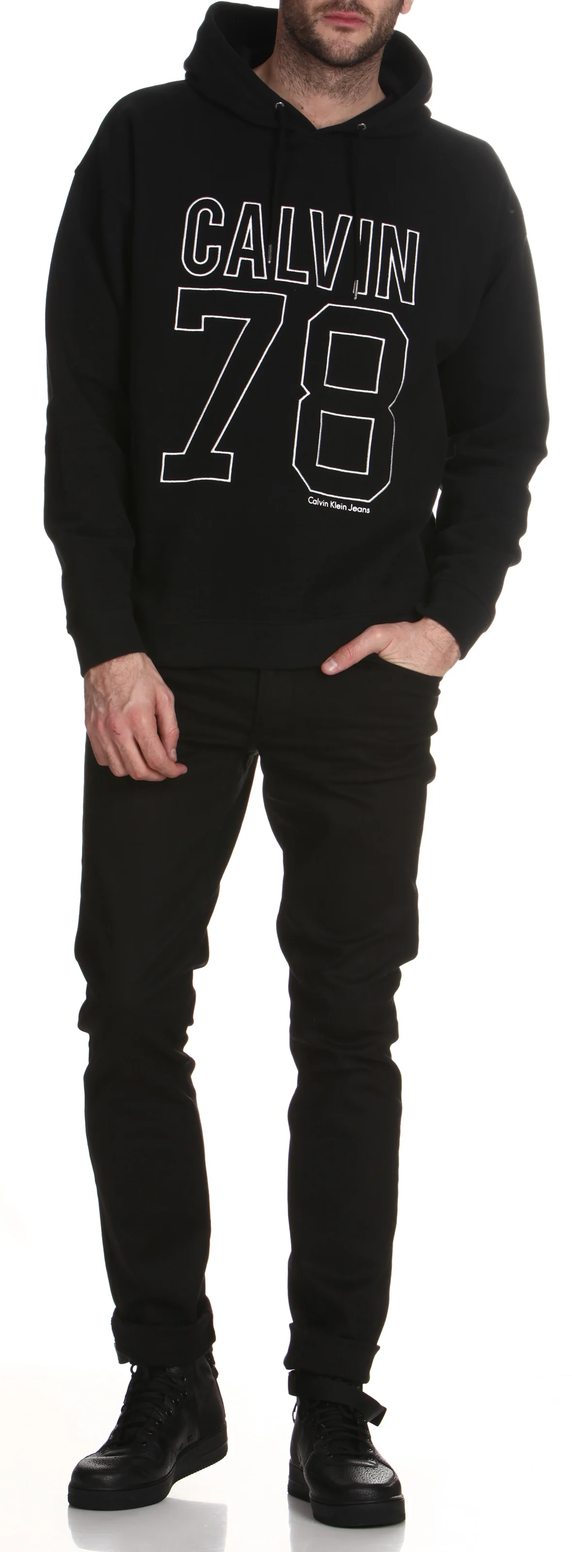 Jean slim-fit taille normale | Noir