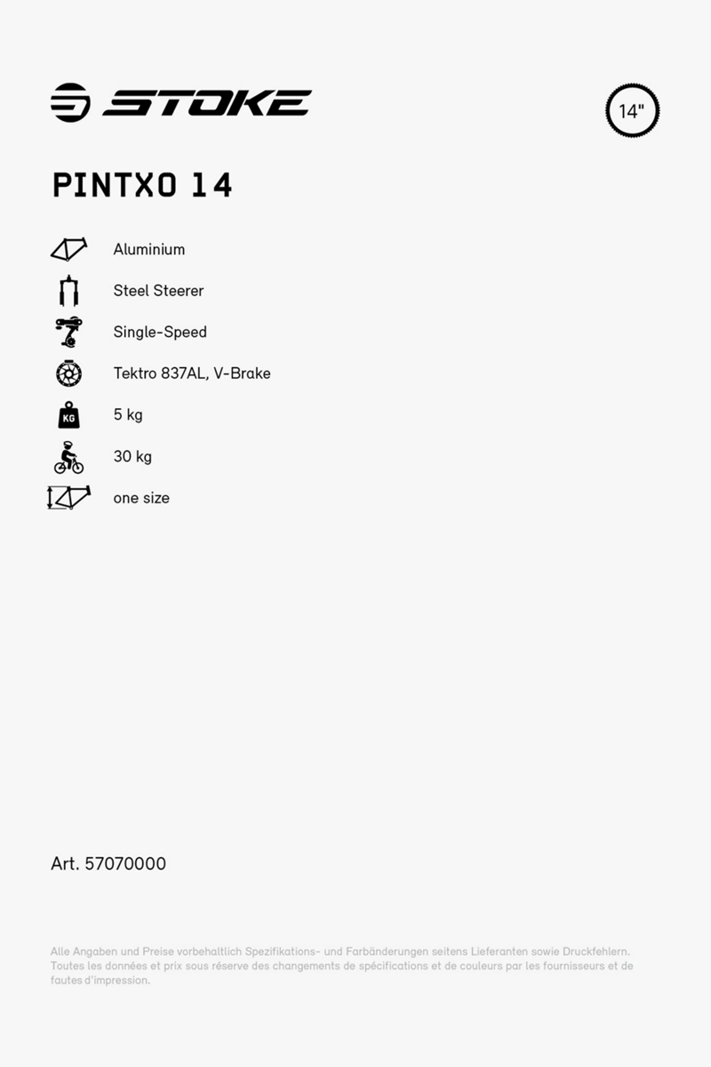 Stoke Pintxo 14 Kinder Citybike 2024