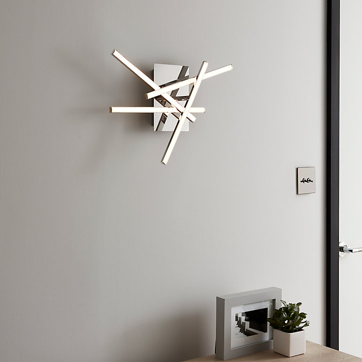 Applique murale LED intégrée Alani 660lm 10W IP20 GoodHome argent