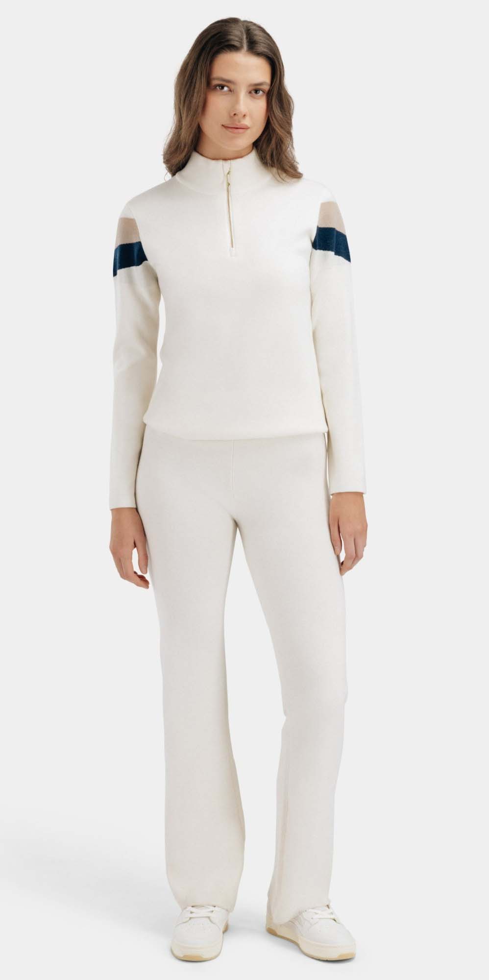 Hemsedal Knitted Flare Pants Dame White Swan