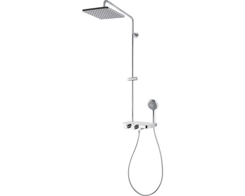 Douchekolom incl. thermostaat Breuer Aquamaxx 340, vierkante chromen douchekop 9264008000099